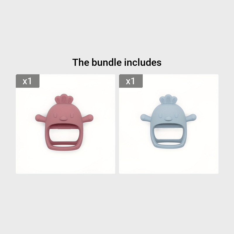 3 oydan oshgan bolalar uchun silikon tishlash o'yinchoqlari, chaynash va so'rish uchun ideal, BPA-free tushirishga qarshi qo'lqoplar, tish og'rig'ini tinchlantirish uchun.