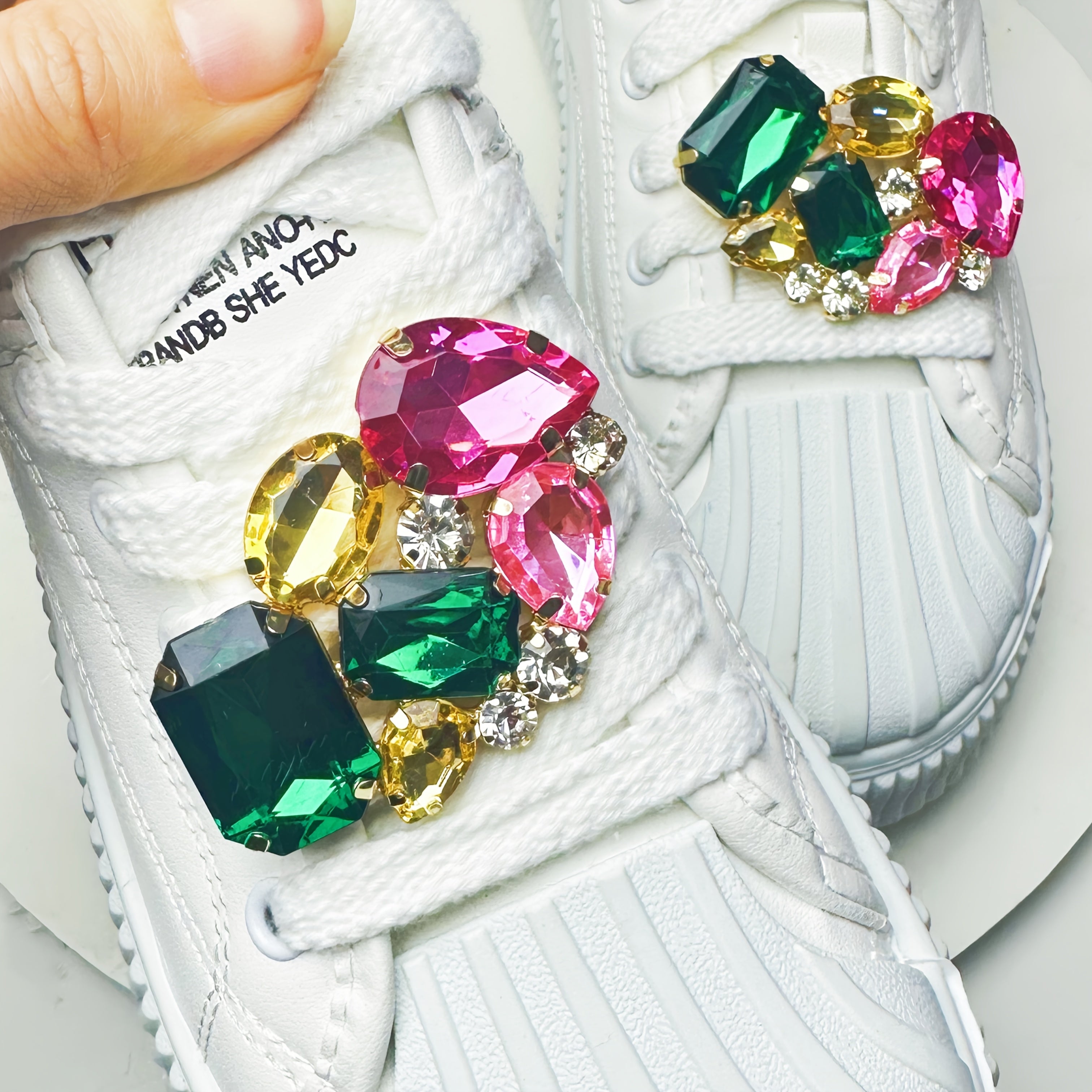 Unisex Acrylic Rhinestone Shoe Charms Removable Decor Shoe Accessory