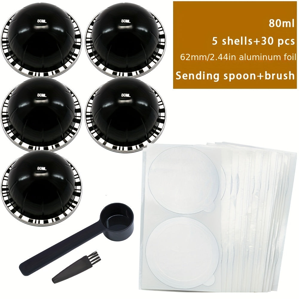 Refillable Aluminum Coffee Pods Black for Nespresso Vertuo Set of 1