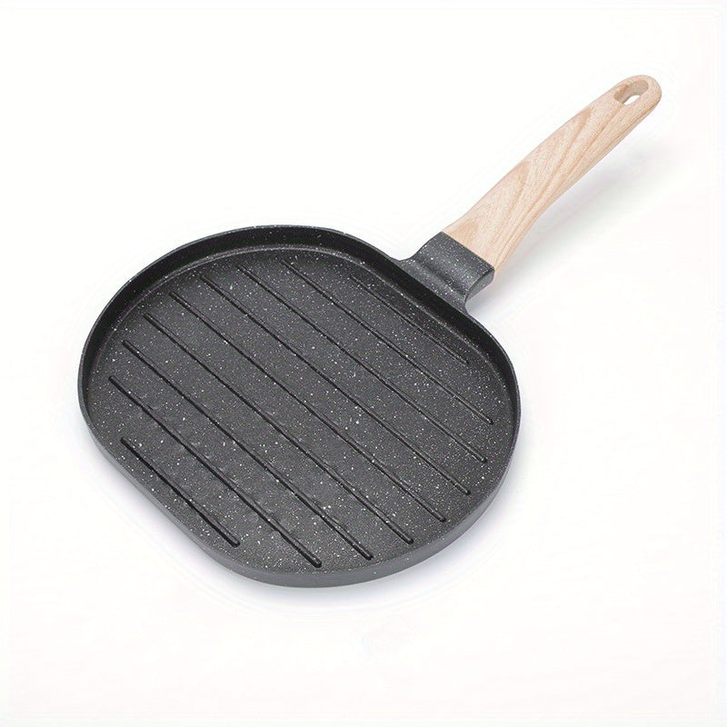 Uyda pishirish uchun ideal, bu premium alyuminiy mini qovurish panasi yopishqoq emas, BPA dan xoli va mazali nonushta va steaklar tayyorlash uchun mukammaldir.