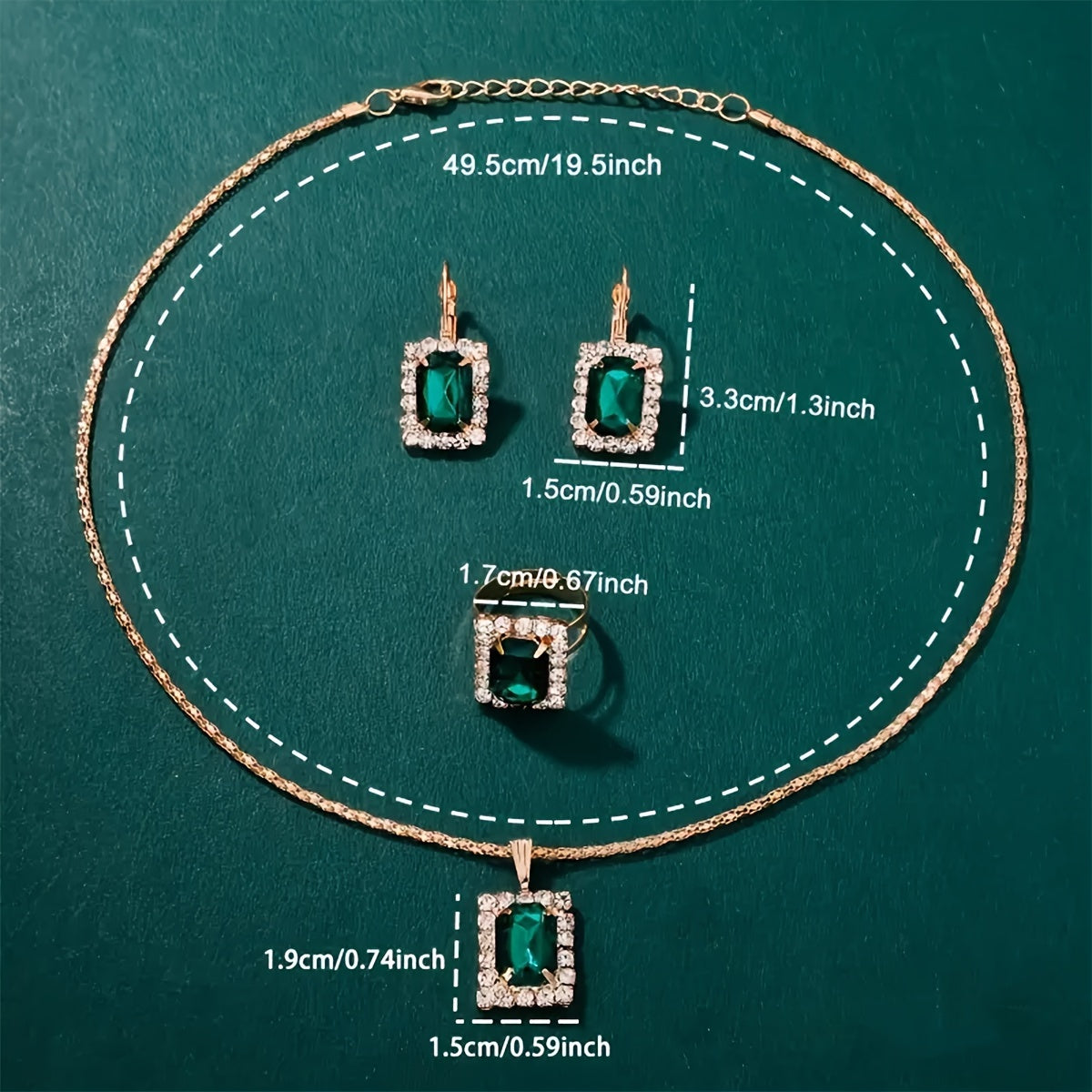 5 ta ayollar uchun vintage kvadrat kvarts soatlari va zargarlik buyumlari moda aksessuarlar to'plami