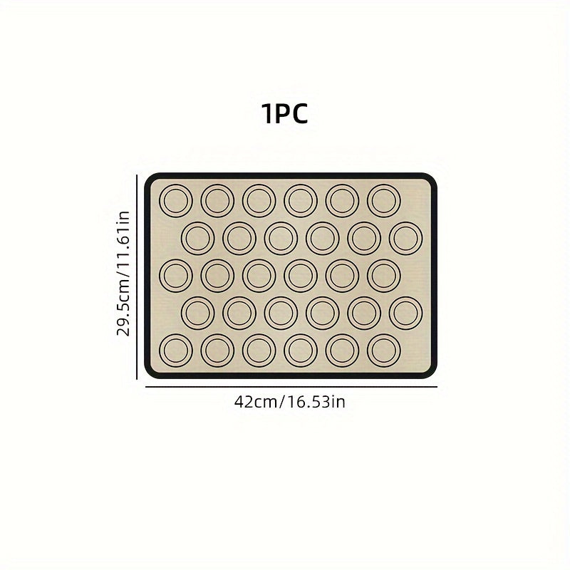 Silicone Baking Mats Set of 4 with Festive Designs for Cookies Macarons and Treats