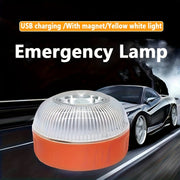 Linterna de emergencia LED amarilla portátil con imán para seguridad al aire libre