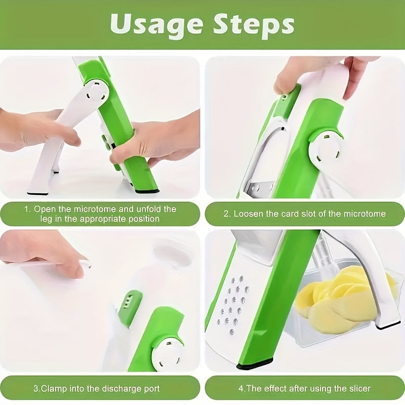 Multifunctional Vegetable Fruit Slicer Grater Manual Kitchen Gadget Plastic