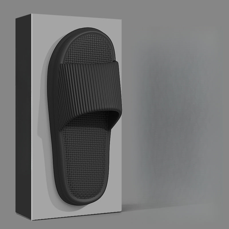 Women Summer Slides Lightweight EVA Open-Toe Slippers Black White