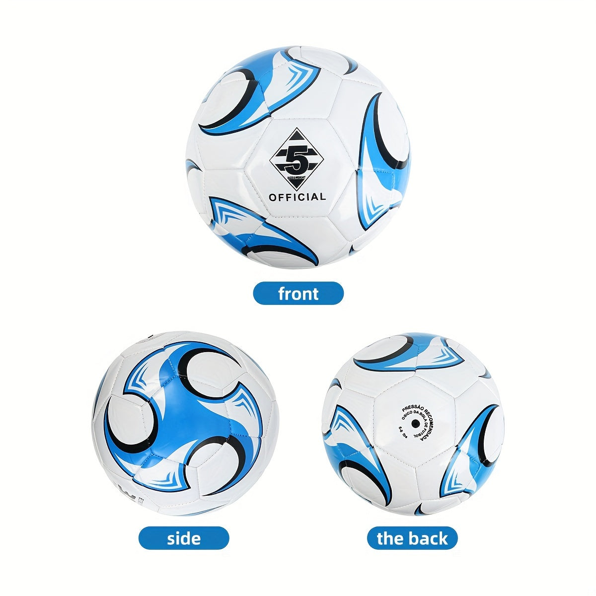 Balón de fútbol de PVC cosido a mano para adultos, para entrenamiento y juego al aire libre