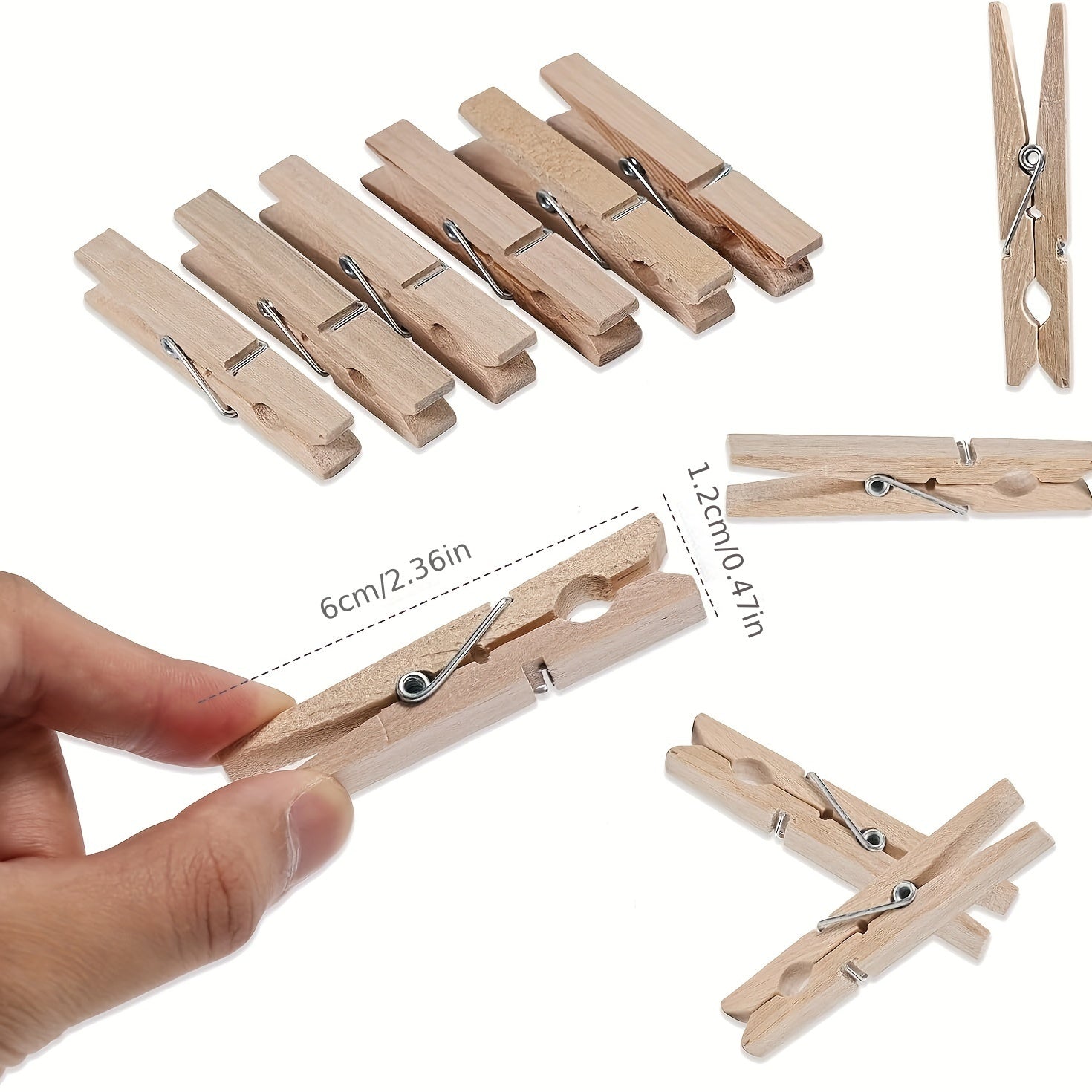Large Rust-Colored Clothespins for Crafts and Photos Durable Moisture-Resistant