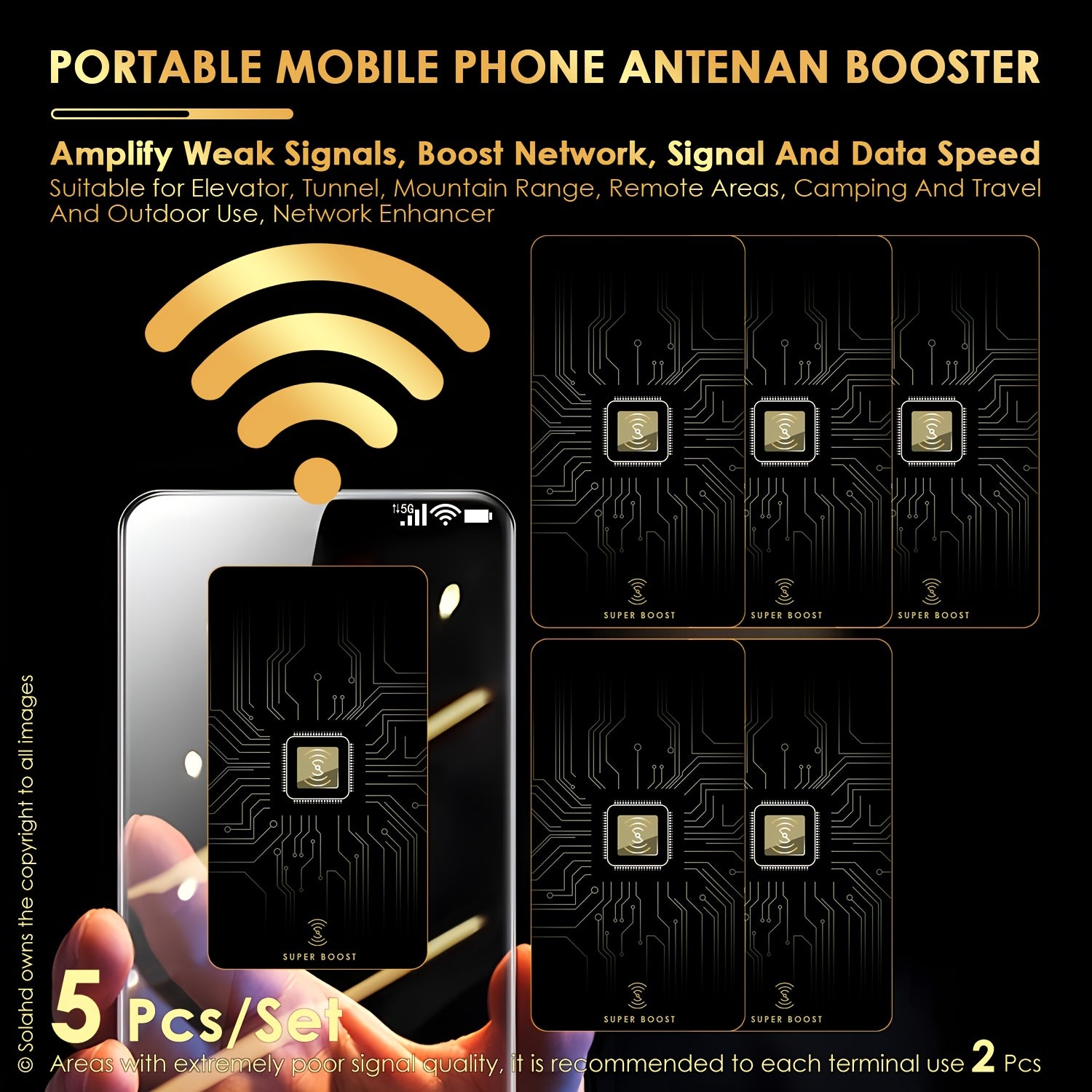 Copper Antenna Booster for Mobile Phones 12 or 21 Pack Signal and Data Amplifier