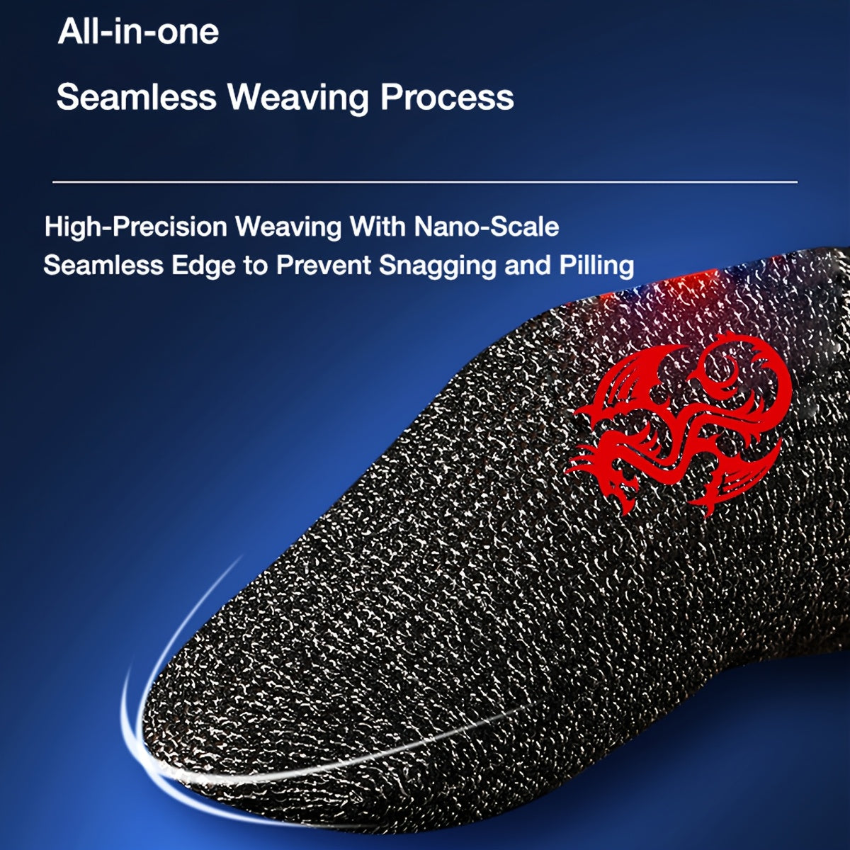 Game Finger Sleeves with Dragon Pattern, Carbon Fiber Material, Breathable, for Mobile Gaming