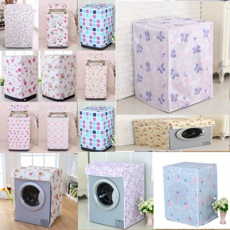 Universal gulchambar PEVA kir yuvish mashinasining qopqog'i, old tomon yuklash uchun chang himoyasi