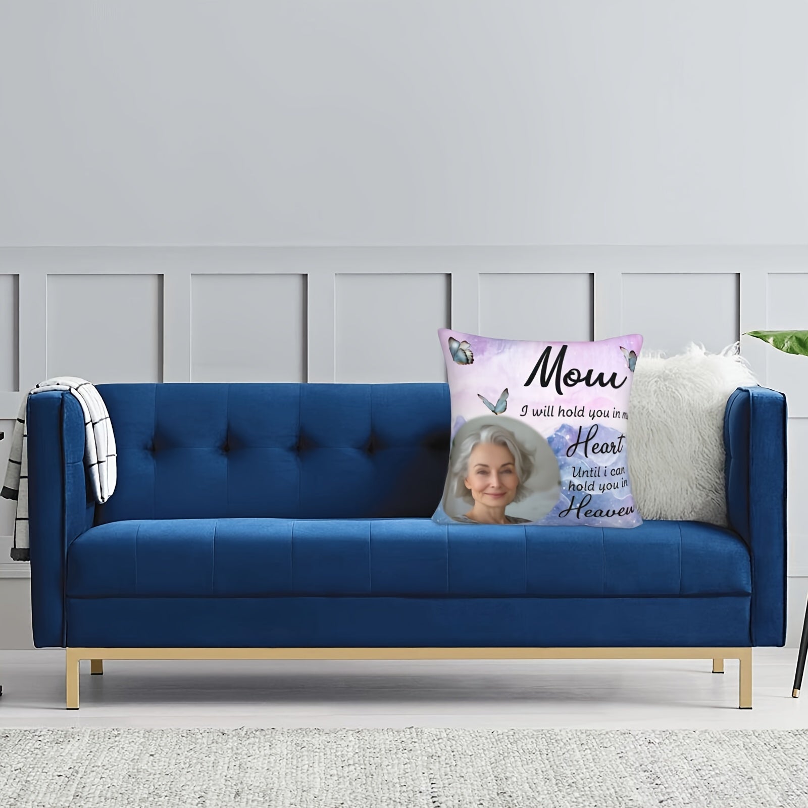 Personalized Heartfelt Photo Pillowcase for Mom with Loving Message 14+ Plush Cover