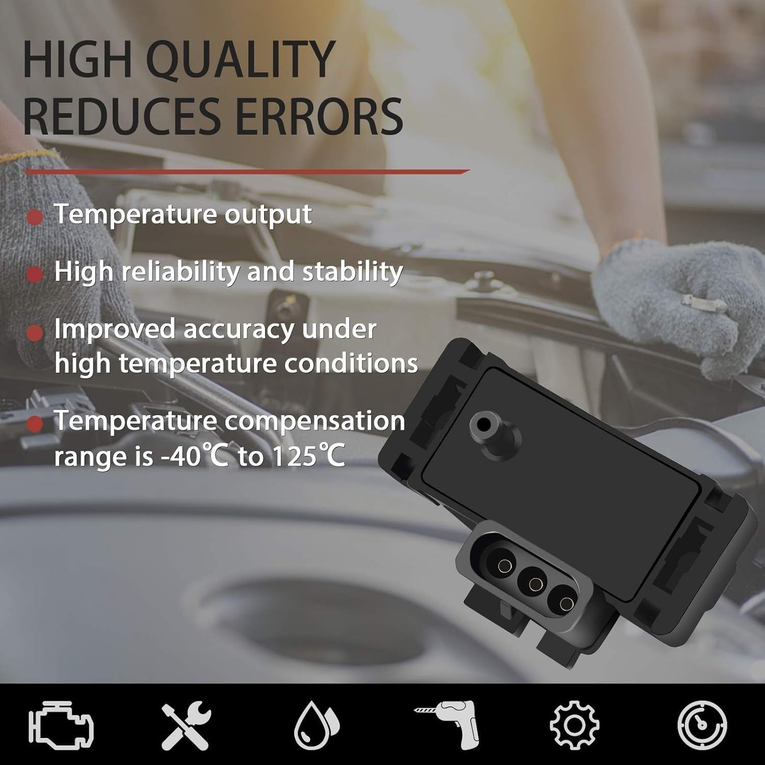 Car Manifold Absolute Pressure MAP Sensor Compatible for GM Vehicles