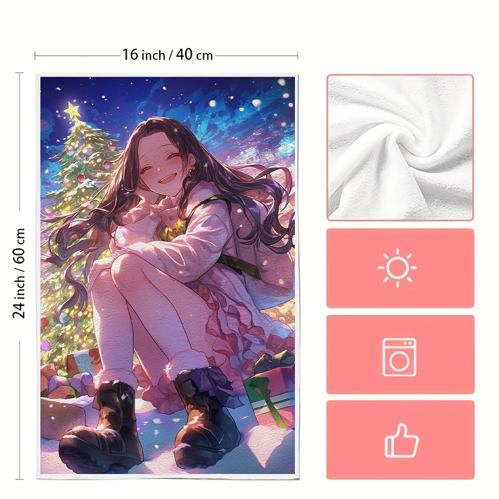 Пара из 2 ультрамягких кухонных полотенец, которые добавляют блеск вашим вечерам. Эти высокоабсорбирующие полотенца для посуды и рук идеально подходят для праздничного декора. Они стираются в машине и имеют размеры 40,64x60,96 см.