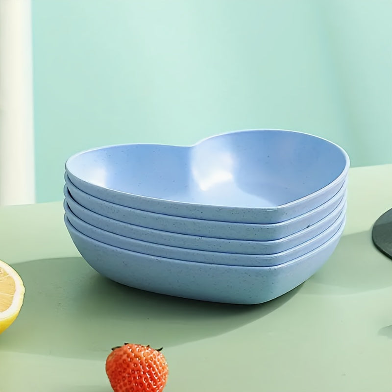 Set of 5 Heart-Shaped Serving Trays for Fruits Desserts Snacks Kitchen Decor