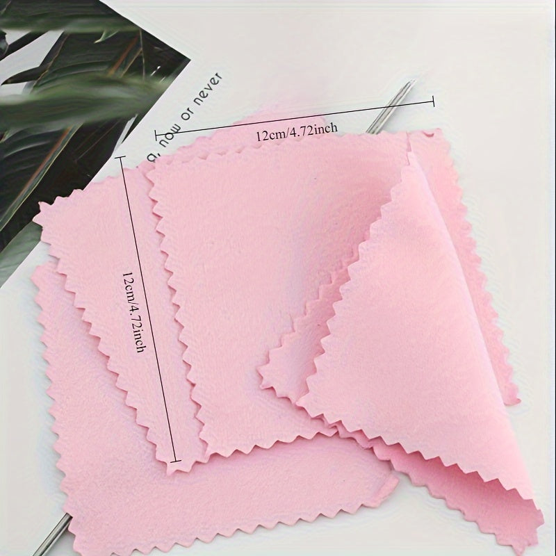 Set of 100 Jewelry Polishing Cloths for Gold and Silver Care Double Velvet Finish