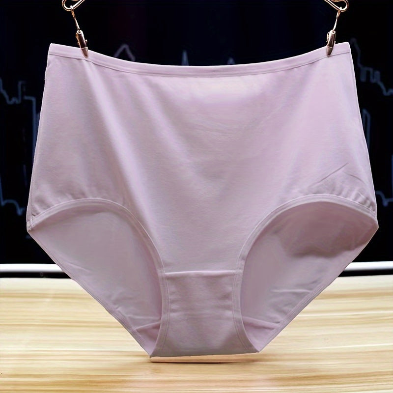 Women's Breathable High-Waisted Polyester Underwear 15-Pack Light Beige Seamless Comfortable