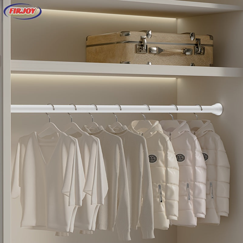 Adjustable Stainless Steel Shower Curtain Rod No-Drill Extendable for Bathroom