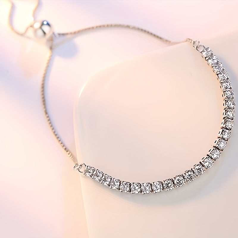 Moissanite Tennis Bracelet for Women 4.4 Carat Sterling Silver Jewelry Gift