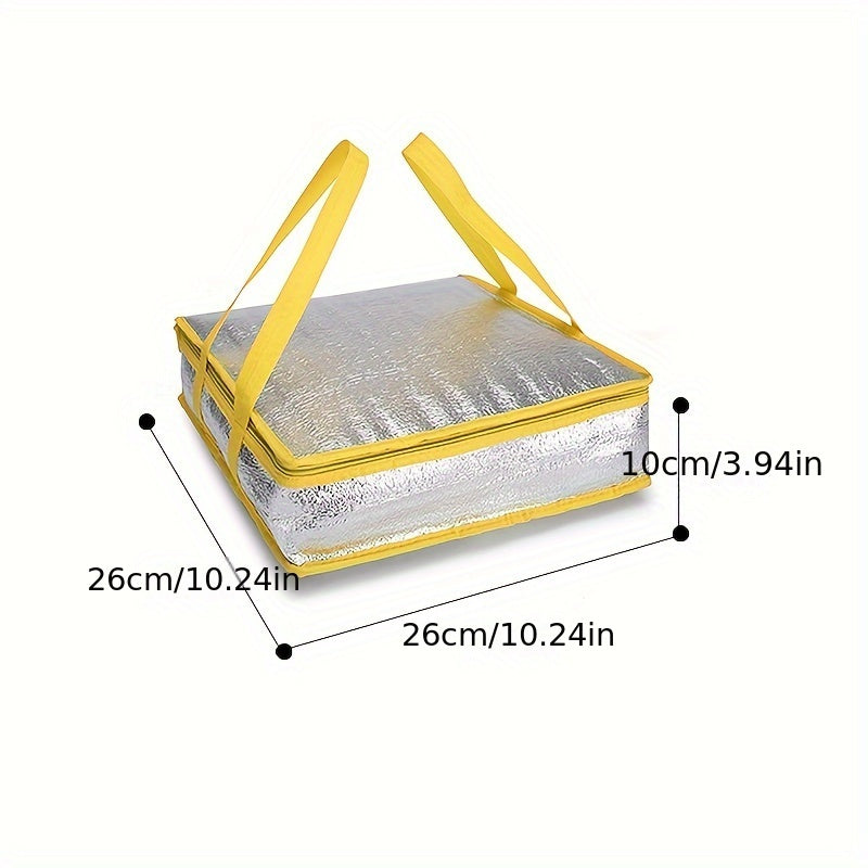 Bolsa aislada para entrega de pizza, nevera a prueba de fugas con cremallera y asa