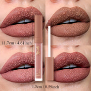Long-Lasting Velvet Lip Glaze Matte Finish Waterproof Smudgeproof Lip Stain in Deep Brown