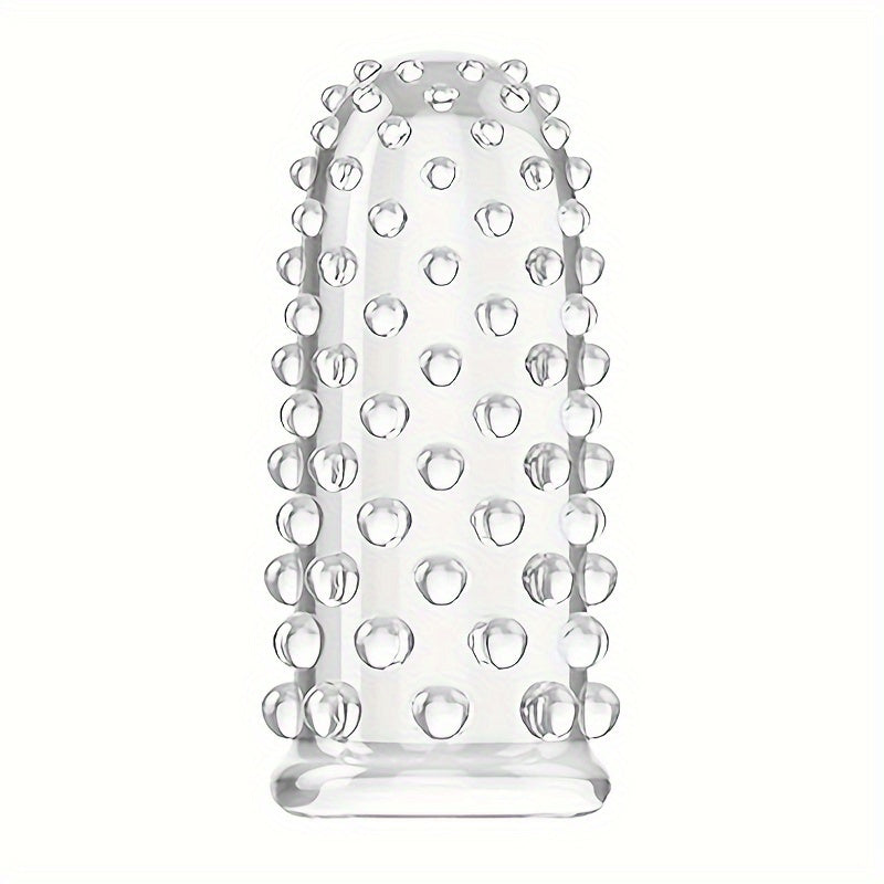 Взрослая мужская большая мягкая силиконовая накладка на палец с бугорком для G-точки или оргазма G-точки