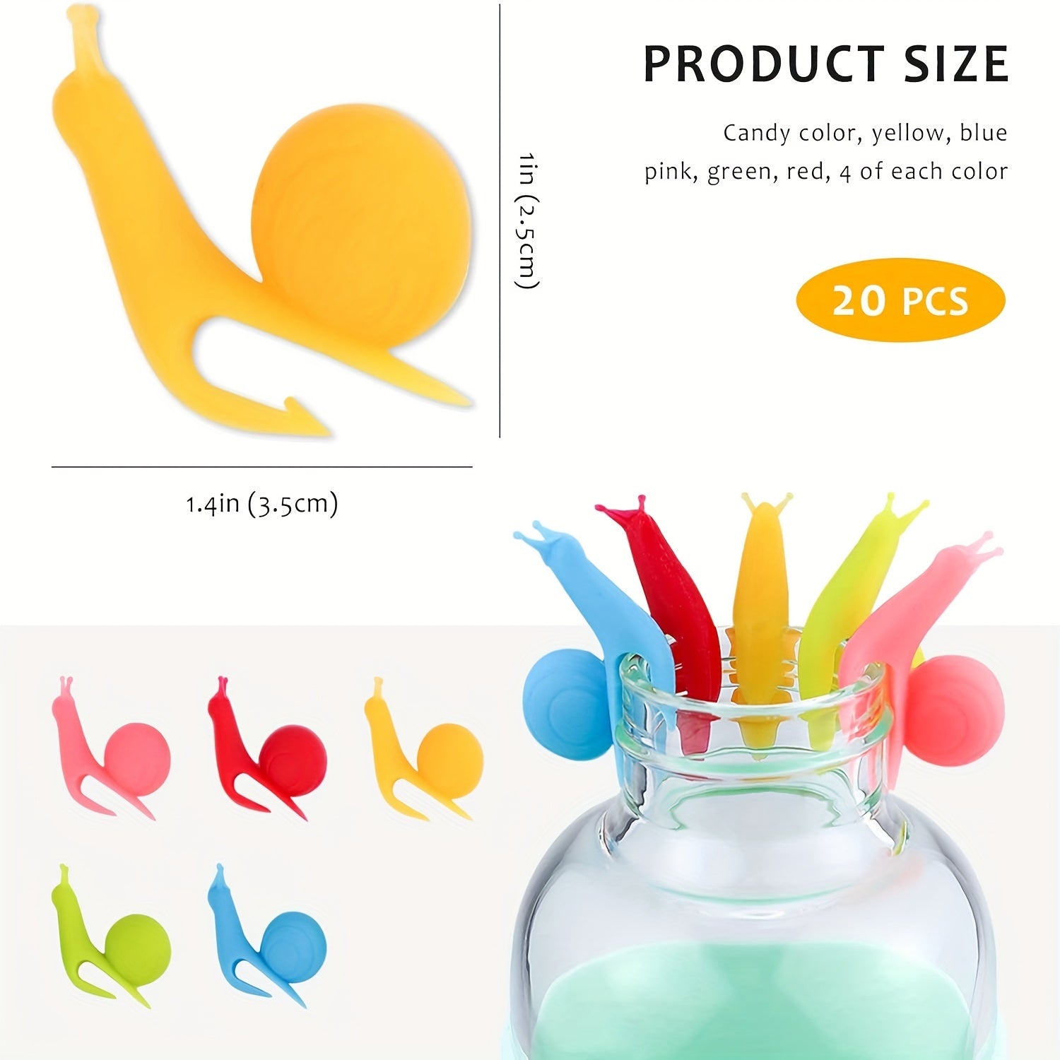 Silicone Tea Clip in Snail Shape for Mug Tea Bag Holder Random Color