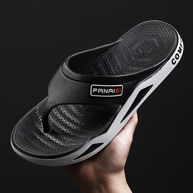 Ayollar uchun bej PANAI flip-floplar: Qulay yoga slaydlar, sirpanmaydigan taglik, zamonaviy harf bosma - yozda ichki va tashqi foydalanish uchun mukammal.