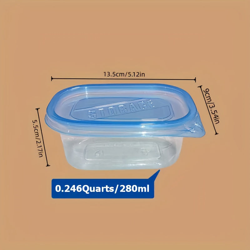 Set of 10 BPA-Free Plastic Food Storage Containers with Leak-Proof Lids for Microwave Freezer Dishwasher
