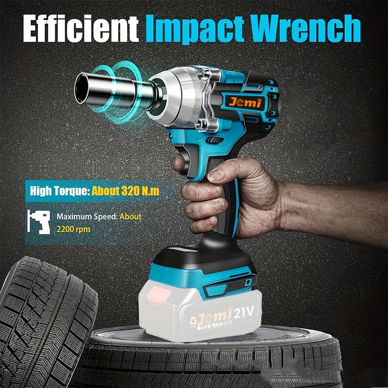 21V Brushless Cordless Impact Wrench with Variable Speed and High Torque