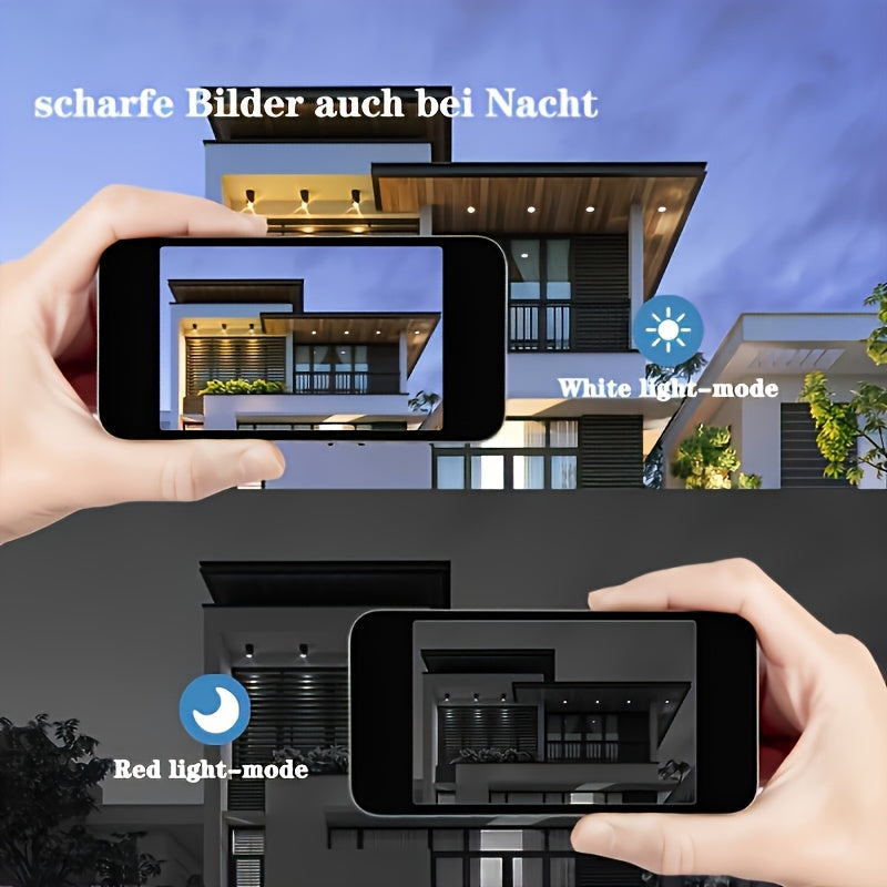 Outdoor WiFi Security Camera with HD Dual Lens Night Vision Motion Alerts Two-Way Audio