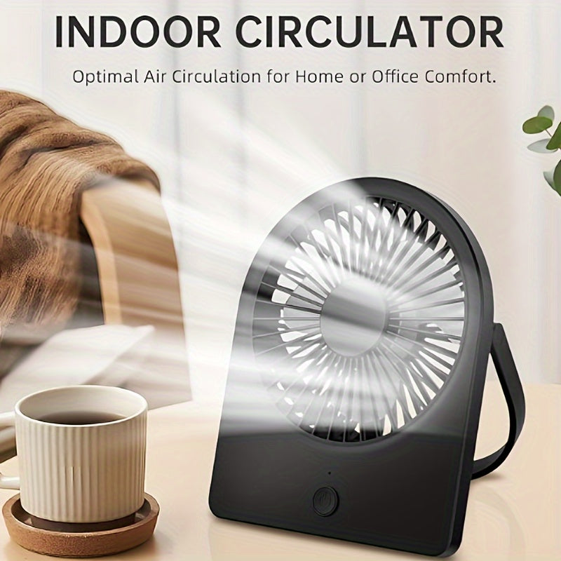 Mini USB Desk Fan with 3 Adjustable Speeds, Portable Quiet Indoor Use