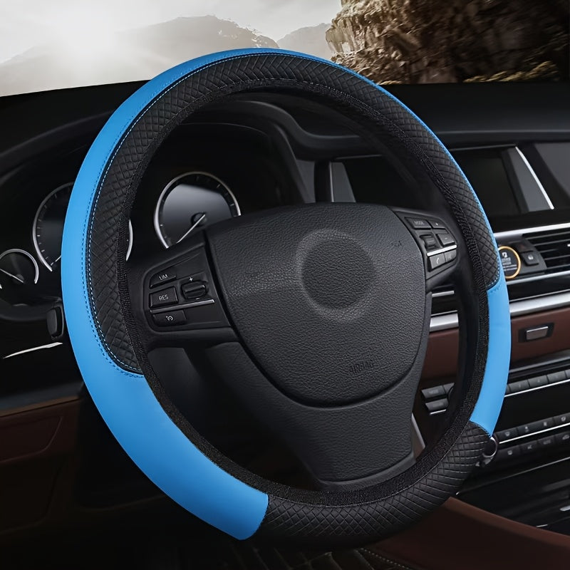 Universal Faux Leather 15 Inch Car Steering Wheel Cover Anti-Slip Auto Interior