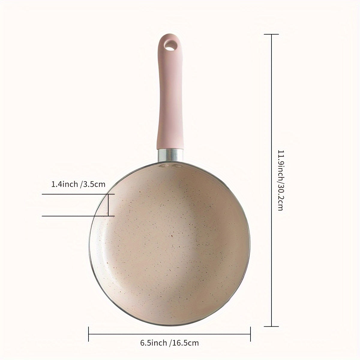 16.51 cm Non-Stick Aluminum Skillet with Silicone Handle Dishwasher Safe for Eggs and Steaks