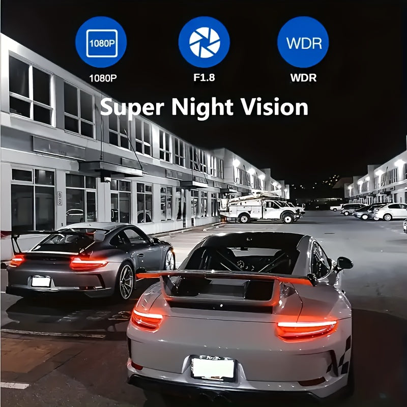 Car DVR Dash Camera 1080P Night Vision Loop Recording 32GB SD Included
