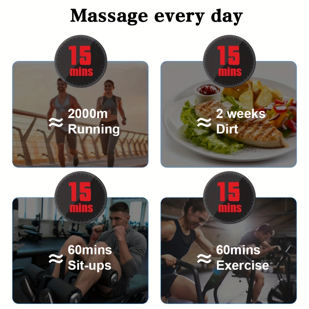 Ko'p funksiyali portativ massaj qiluvchi, uyda, ofisda va sovg'a sifatida foydalanish uchun mos, bir nechta rejimdagi intensivlik sozlamalari bilan.