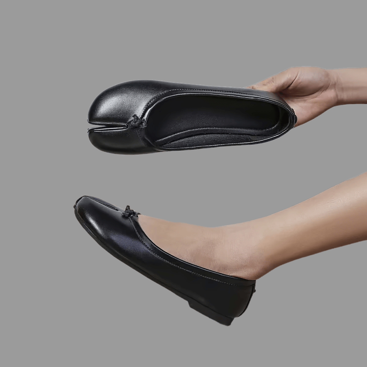 Ayollar uchun oson kiyiladigan charm tufli, qulay va ko‘p maqsadli, barcha fasllar uchun