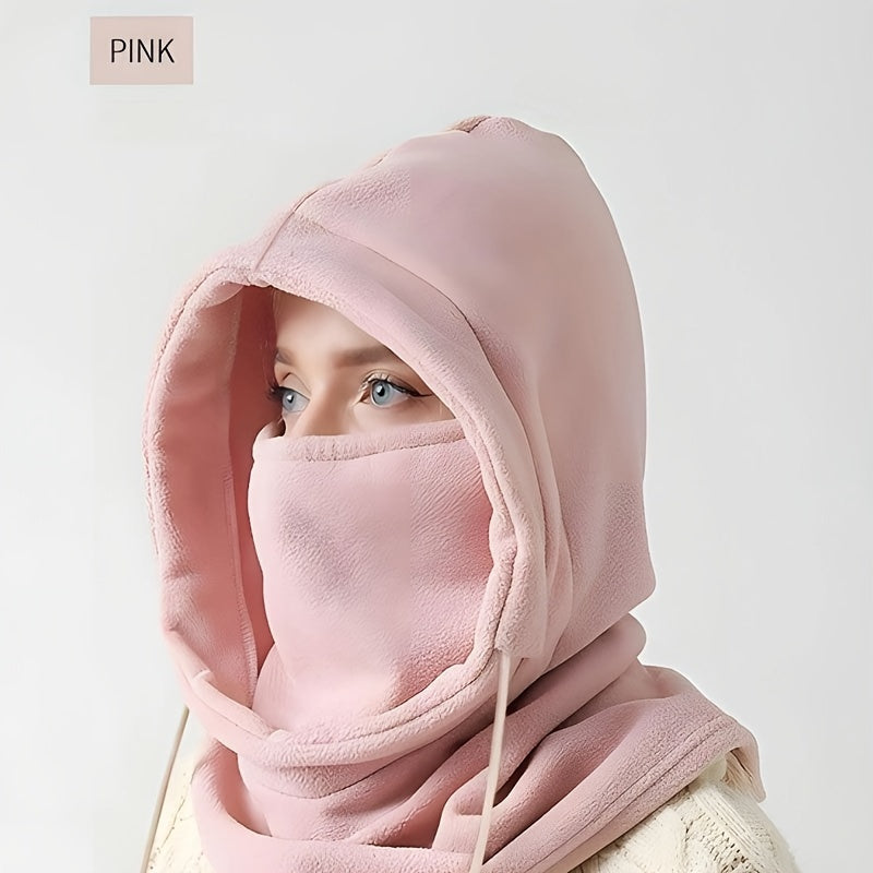 Stretchy Fleece Windproof Ski Mask and Neck Gaiter for Women and Men