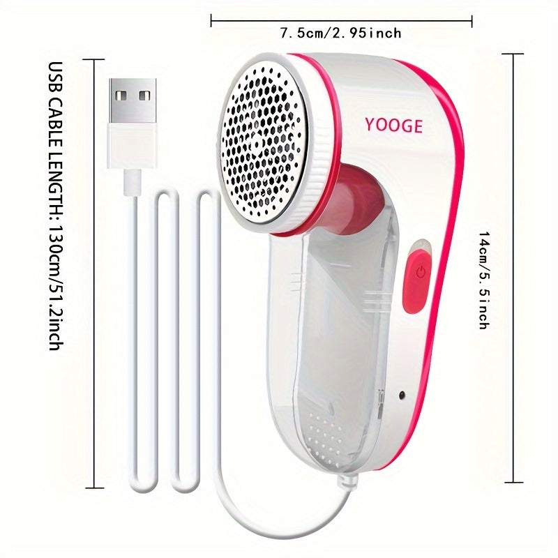 USB Fabric Shaver for Fuzz Removal Clothes Sheets Sofa Portable Alloy Steel Handle