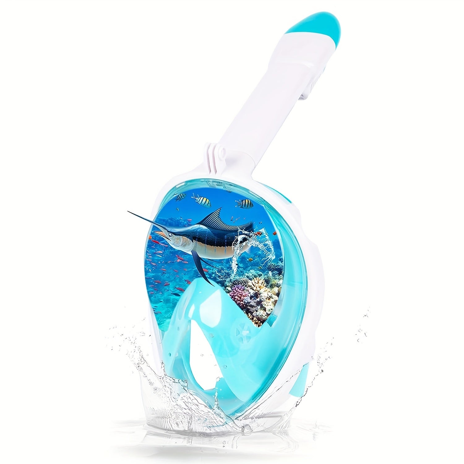 Kattalar va suzuvchilar uchun eng yaxshi snorkel maskasi - panoramali ko'rinish, xavfsiz nafas olish, anti-tuman, anti-qochish va kamera ushlash.