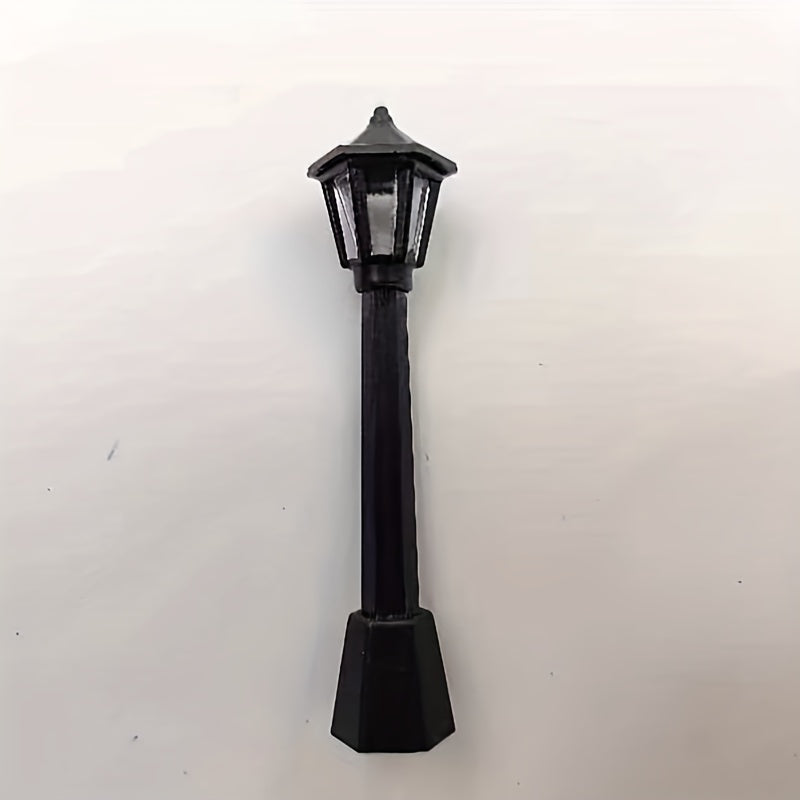 5 piezas de decoraciones de luces de Navidad para calle con micro paisaje de lámpara de aceite retro y luces de modelo