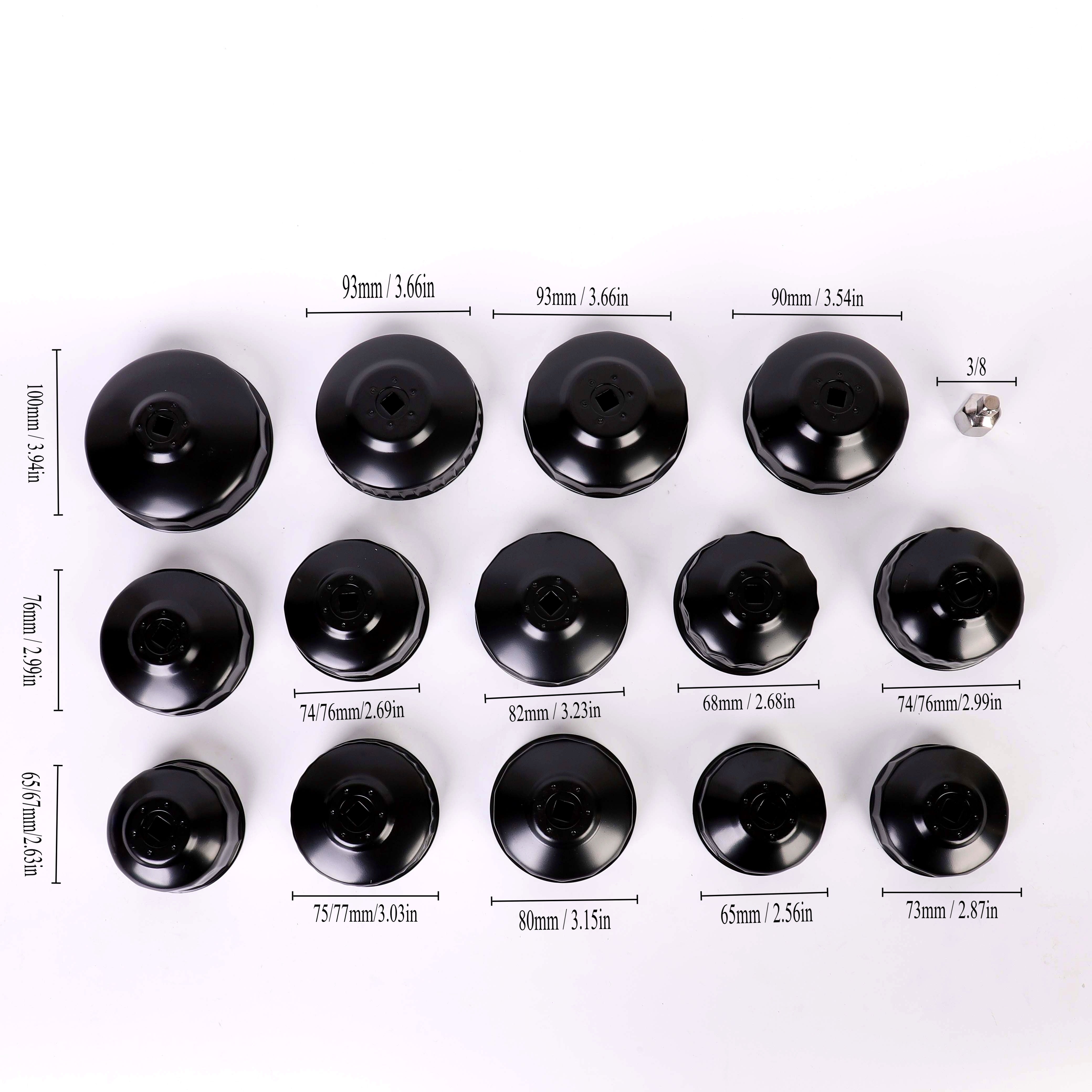 Универсальный ключ-скребок для масляных фильтров, инструмент для разборки, сталь, 15 штук