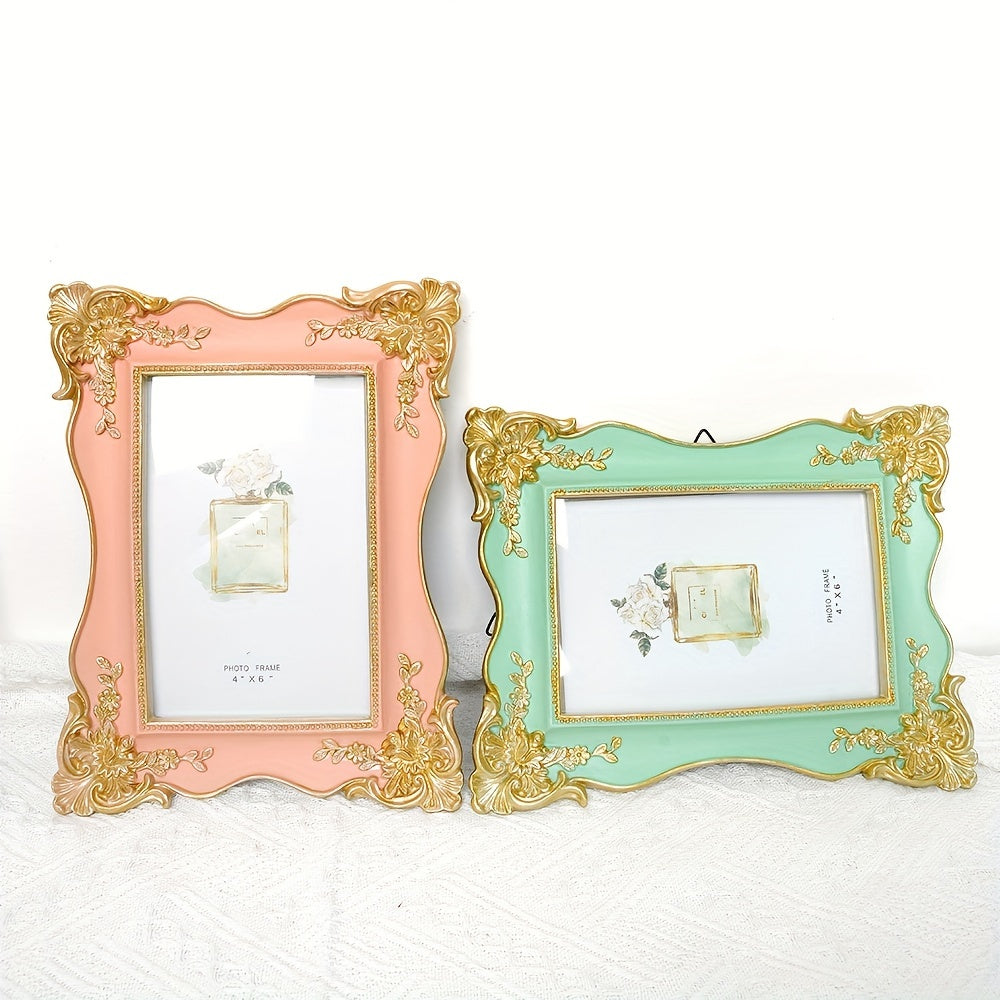 Ретро классическая резная фоторамка, декоративный настольный аксессуар размером 15,24 см, идеально подходящий для демонстрации ваших любимых фотографий.