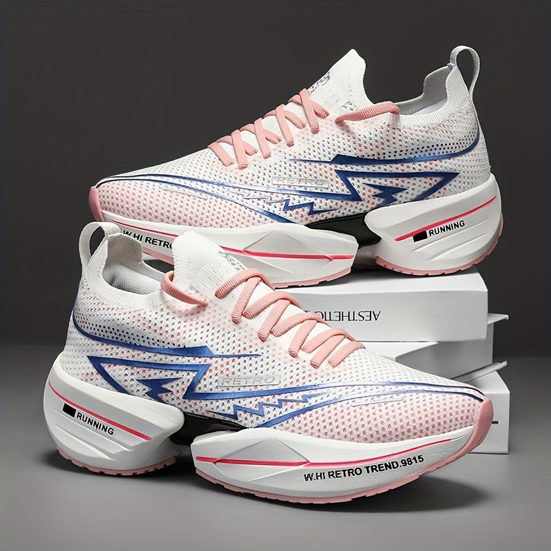 Men's Slip-On Sneakers Geometric Letter Print Casual Running Shoes Fabric Low Top