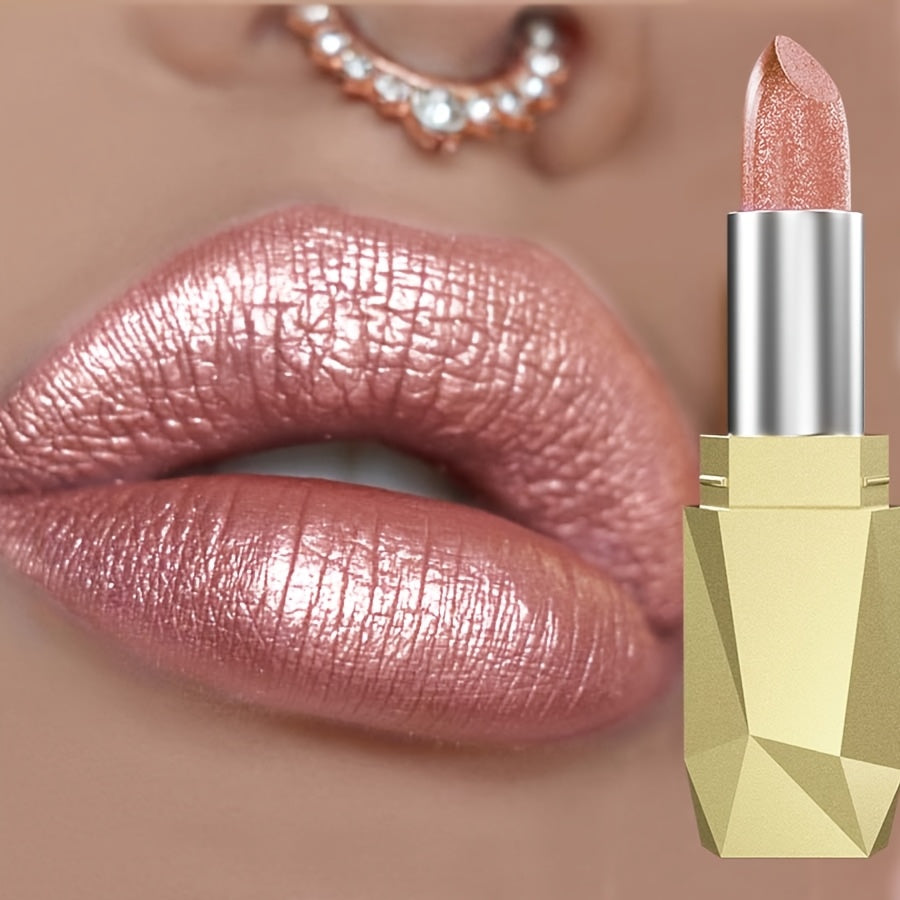 Mujer Coral Lipstick de perlas resistente al agua y de larga duración