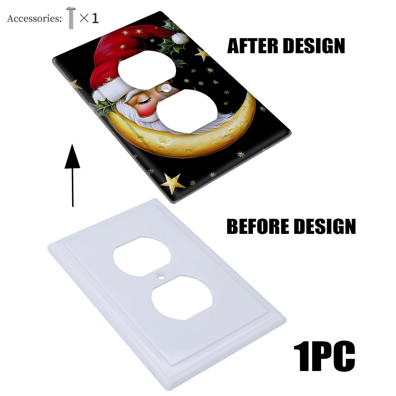 Santa Moon Zamonaviy San'at Usuli Devor San'ati, Hammom, Yotoqxona va Mehmonxona uchun ideal, Uy bezatish uchun mukammal, 1Gang yoki 2Gang o'lchamlarida mavjud