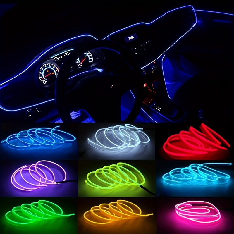 Car Interior LED Strip Flexible Neon Light Universal Auto Ambient Lamp 12V