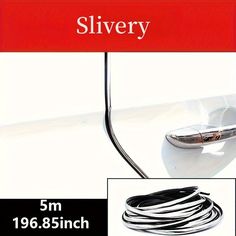 5m Car Chrome Molding Strip for Rear Bumper Protection Universal Fit