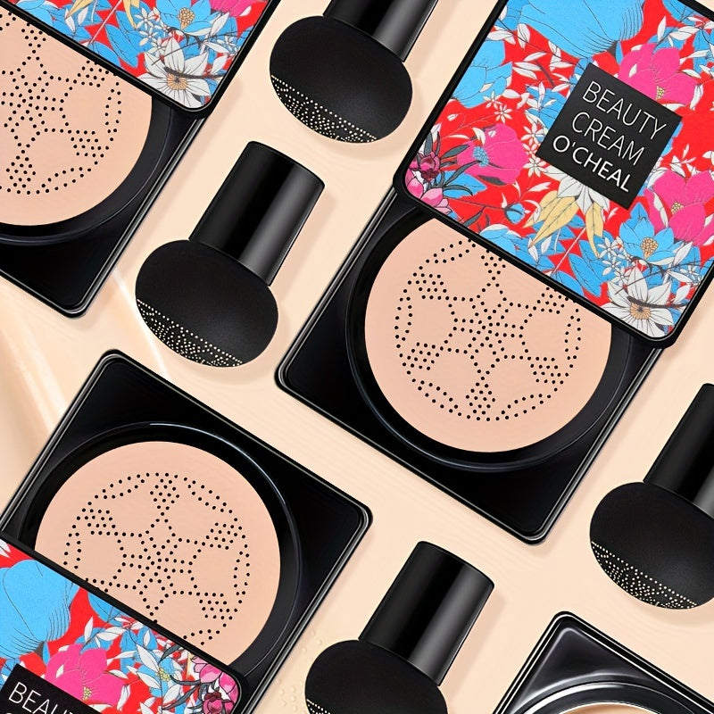 Women Mushroom-Shaped Dual-Color CC Cream Oil Control Nude Matte Light Beige