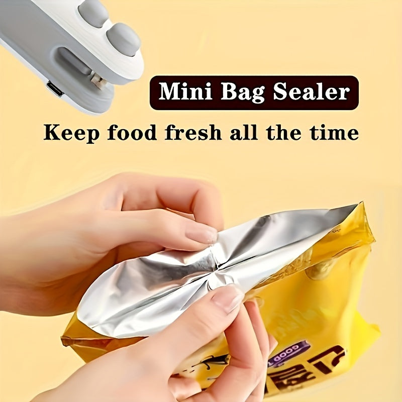 Handheld Bag Sealer USB Rechargeable Magnetic Closure Compact Snack Bag Sealing