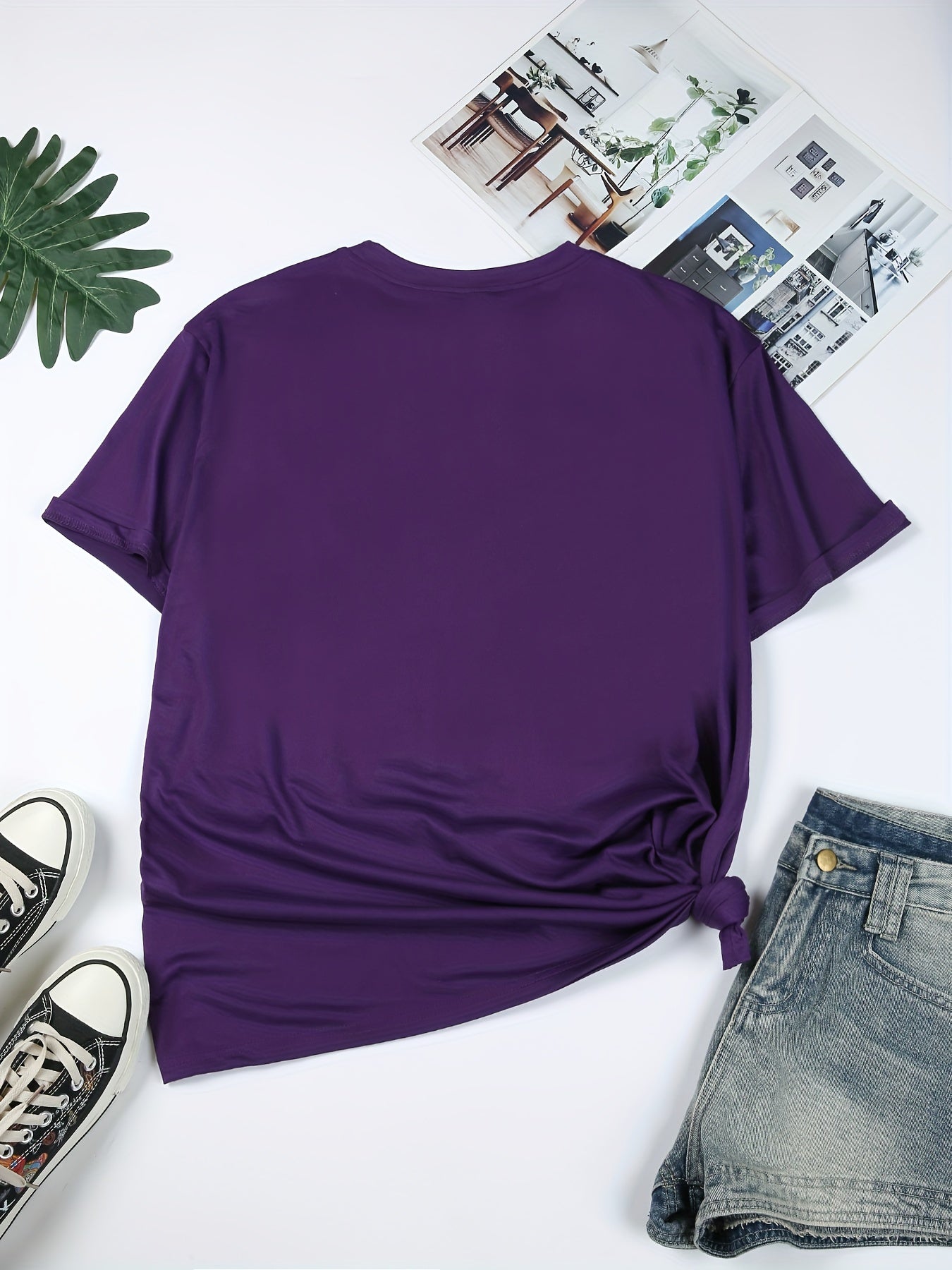 Women's Loose-Fit Casual T-Shirt Breathable Fabric Plus Size